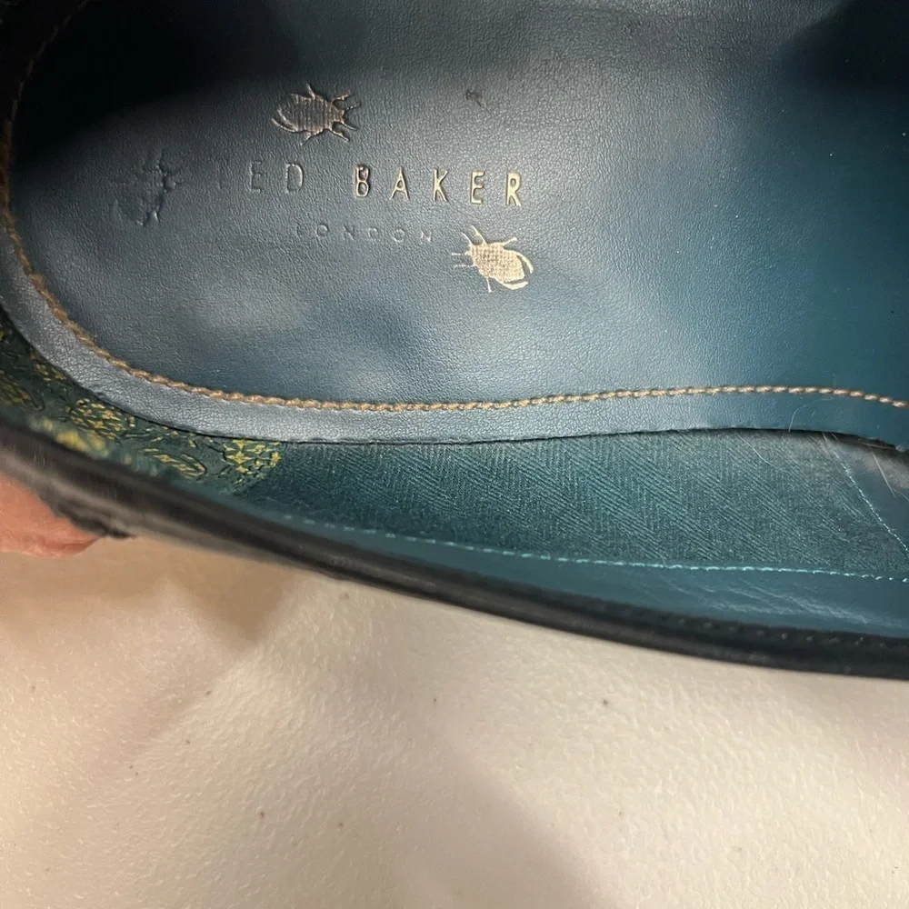 Ted Baker Black‎ Leather Simeen Driving Mocs Loafers Size 11.5